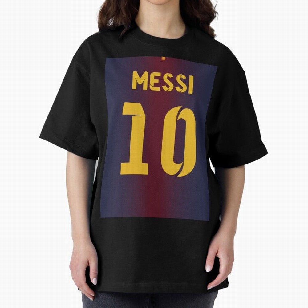 Barcelona 2012 Jersey Messi 10 Oversized T-Shirt Keep the Match Day Mood of FIFA World Cup 2026 USA Canada Mexico Made for Mbappe, Brazil Energy, Match Day Excitement, Supporter Culture, Golden Goals and Global Football Passion; Great for Watch