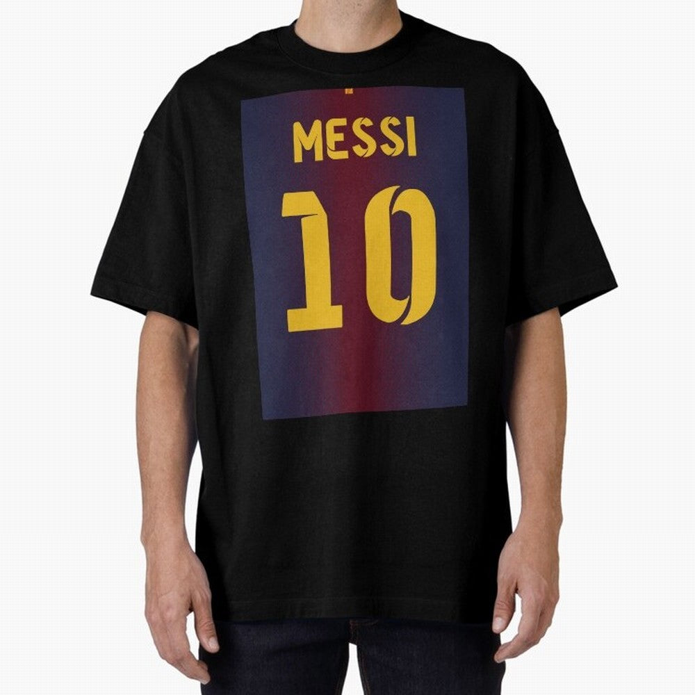 Barcelona 2012 Jersey Messi 10 Oversized T-Shirt Keep the Match Day Mood of FIFA World Cup 2026 USA Canada Mexico Made for Mbappe, Brazil Energy, Match Day Excitement, Supporter Culture, Golden Goals and Global Football Passion; Great for Watch