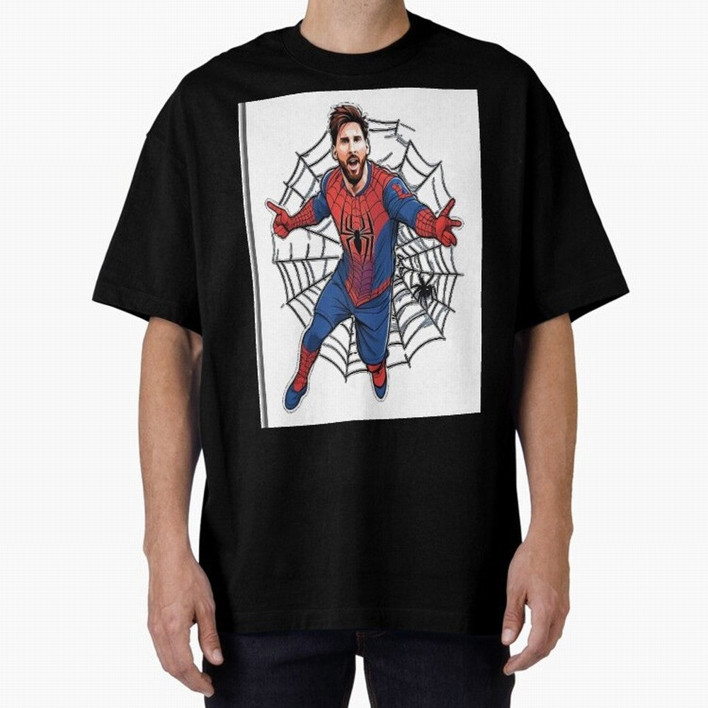 Lionel Messi Spider Oversized T-Shirt Relive the Noise and Pride of Match Day Hype around FIFA World Cup 2026 USA Canada Mexico, Messi, Neymar and Mbappe, France and Portugal, Football Festival Excitement, Trophy Ambitions, Country Rivalries and
