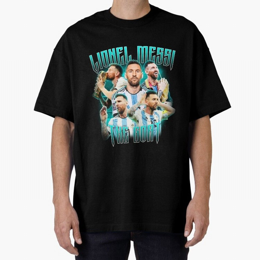 Lionel Messi Vintage Style Tee, Bootleg Tee, Bootleg T Shirt, Rap Tee Classic T-Shirt Follow the Road to FIFA World Cup 2026 Featuring Cristiano Ronaldo, Haaland and CR7, England, France and Netherlands Energy, Goal Celebration Energy, Supporter