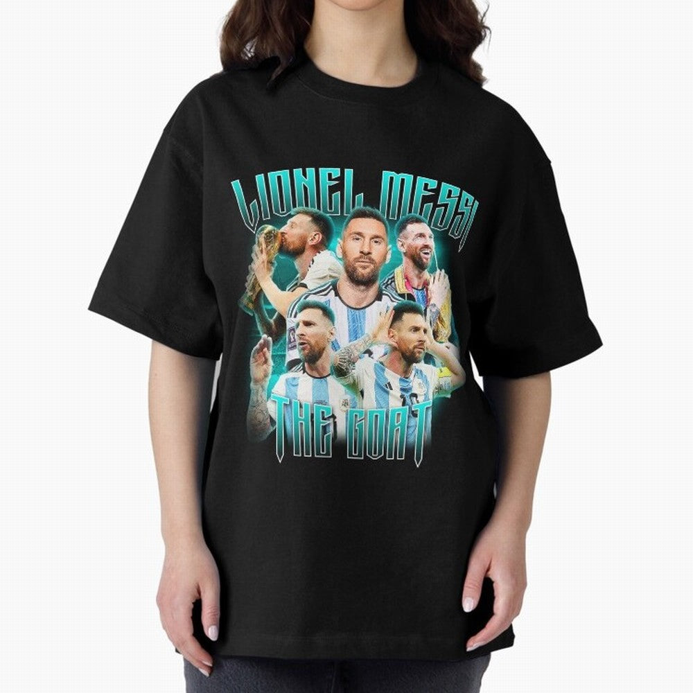 Lionel Messi Vintage Style Tee, Bootleg Tee, Bootleg T Shirt, Rap Tee Classic T-Shirt Follow the Road to FIFA World Cup 2026 Featuring Cristiano Ronaldo, Haaland and CR7, England, France and Netherlands Energy, Goal Celebration Energy, Supporter