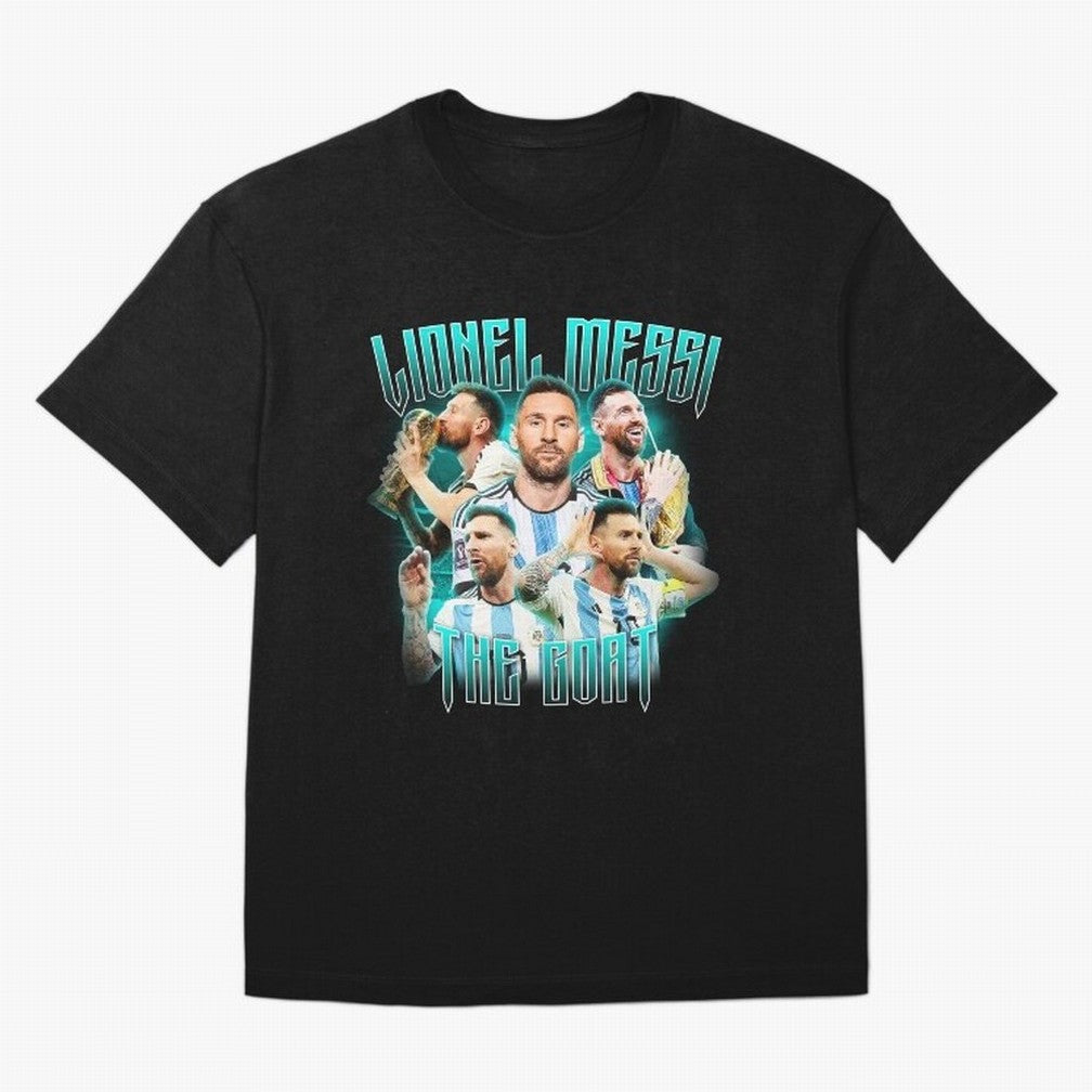 Lionel Messi Vintage Style Tee, Bootleg Tee, Bootleg T Shirt, Rap Tee Classic T-Shirt Follow the Road to FIFA World Cup 2026 Featuring Cristiano Ronaldo, Haaland and CR7, England, France and Netherlands Energy, Goal Celebration Energy, Supporter