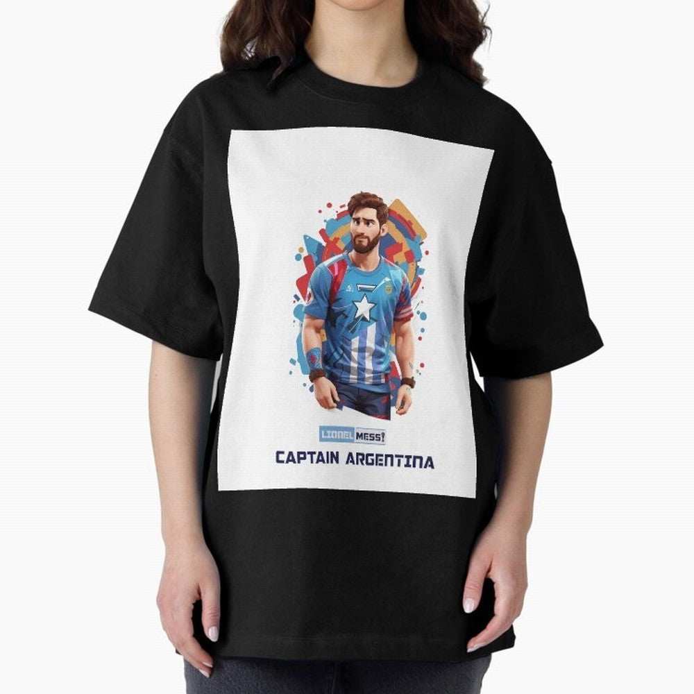 Lionel Messi Captain Argentina Graphic T-Shirt Carry the Colors and Pride of FIFA World Cup 2026 Group Stage Spirit, Driven by Portugal, Spain and Germany, Mbappe, Football Festival Excitement, Trophy Ambitions, Country Rivalries and Star Player