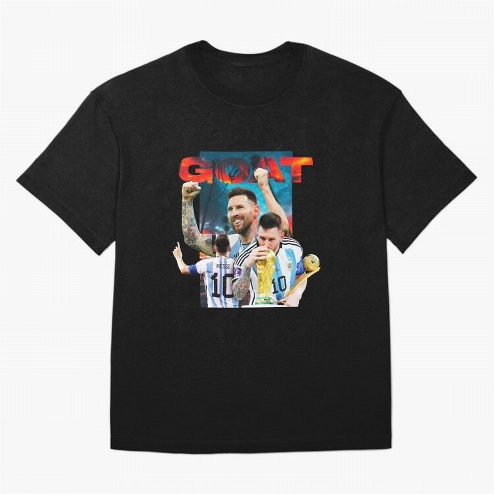 Messi GOAT Premium T-Shirt Embrace the FIFA World Cup 2026 Group Stage Journey through Haaland Highlights, Argentina, France and Brazil Pride, Championship Spirit, Famous Goals, Roaring Crowds and International Football Unity; Created for Match Day