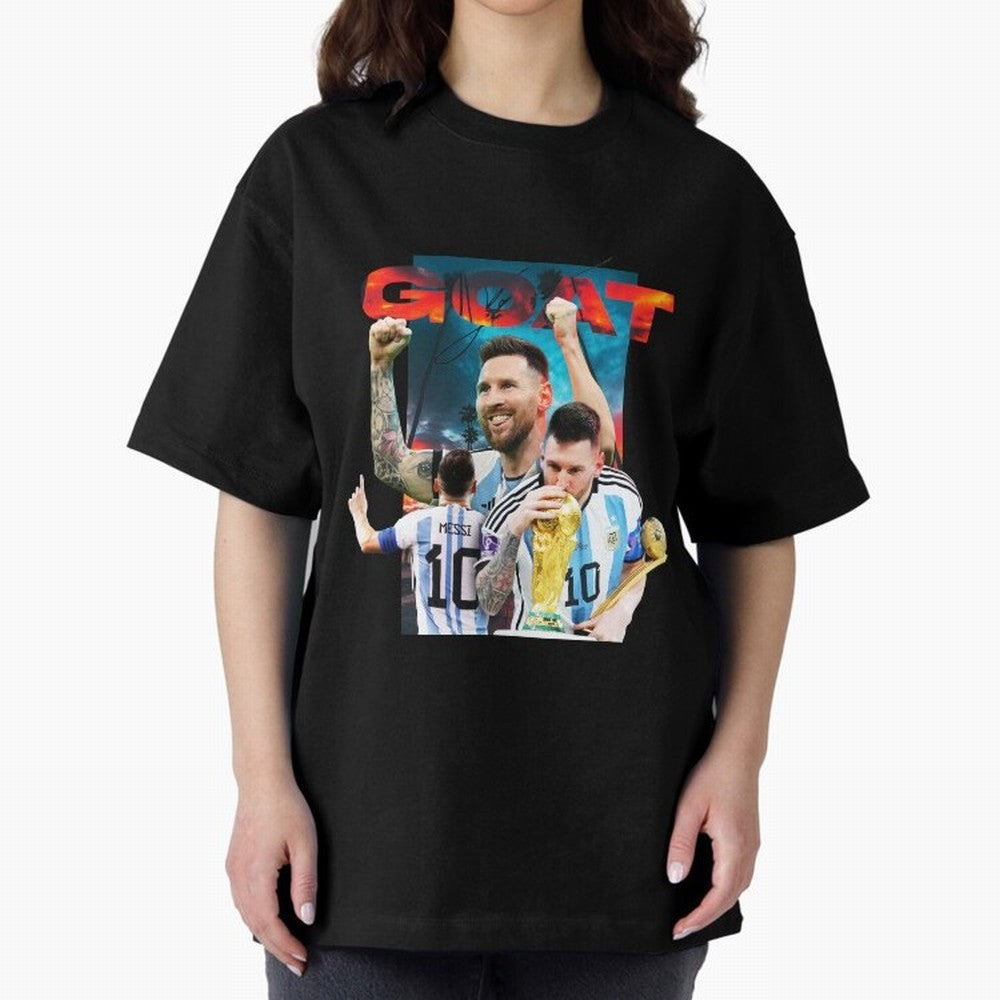 Messi GOAT Premium T-Shirt Embrace the FIFA World Cup 2026 Group Stage Journey through Haaland Highlights, Argentina, France and Brazil Pride, Championship Spirit, Famous Goals, Roaring Crowds and International Football Unity; Created for Match Day