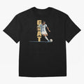 Messi in action GOAT Minimalist Graphic Premium T-Shirt Show Fan Pride Across the FIFA World Cup 2026 USA Canada Mexico Journey through Messi and Cristiano Ronaldo Highlights, Spain Pride, Stadium Memories, Football Loyalty, International Chants