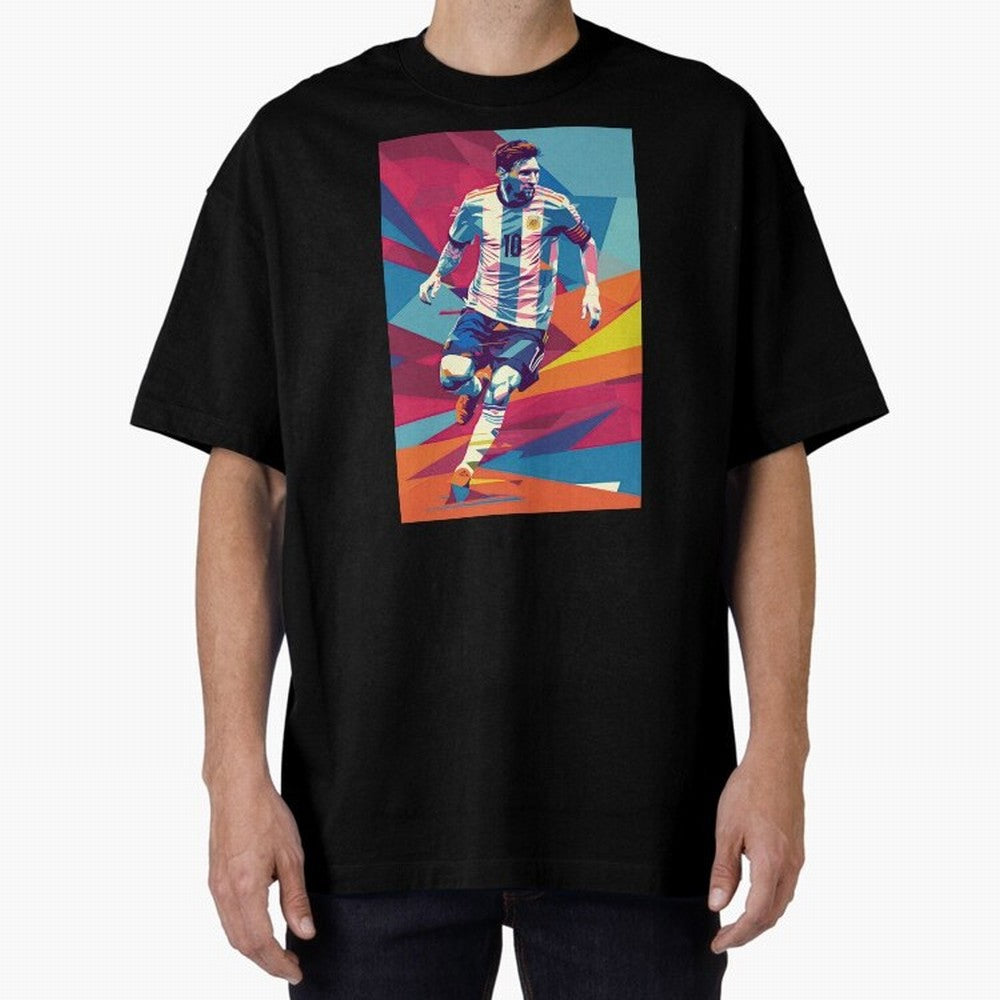 Messi in action Graphic poster design Premium T-Shirt Represent FIFA World Cup 2026 USA Canada Mexico Driven by Mbappe and Neymar, Spain Energy, Game Day Rituals, Football Legends, Country Pride and the Road to the Final; Ideal for Fans Who Follow