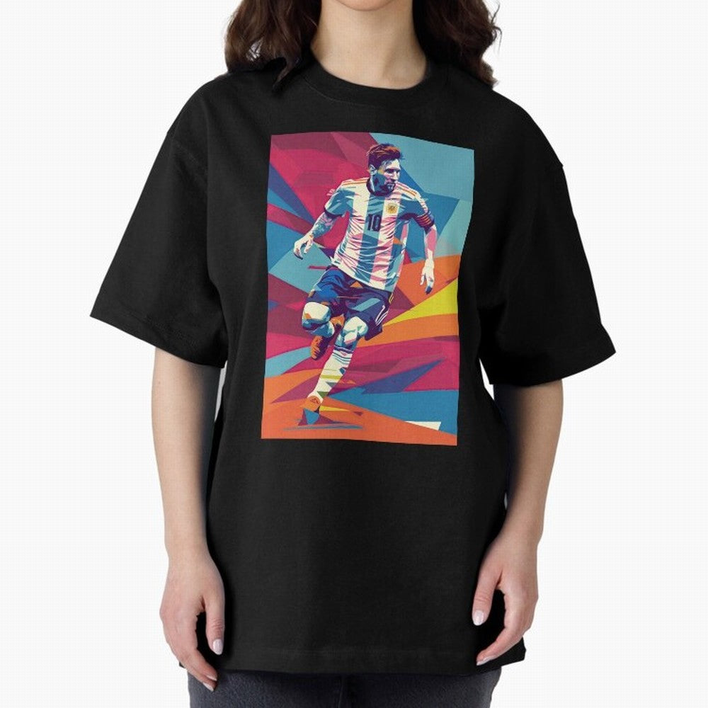 Messi in action Graphic poster design Premium T-Shirt Represent FIFA World Cup 2026 USA Canada Mexico Driven by Mbappe and Neymar, Spain Energy, Game Day Rituals, Football Legends, Country Pride and the Road to the Final; Ideal for Fans Who Follow