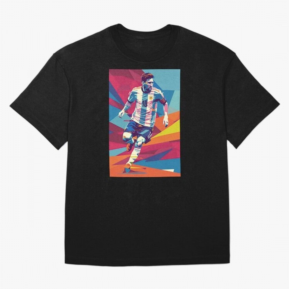 Messi in action Graphic poster design Premium T-Shirt Represent FIFA World Cup 2026 USA Canada Mexico Driven by Mbappe and Neymar, Spain Energy, Game Day Rituals, Football Legends, Country Pride and the Road to the Final; Ideal for Fans Who Follow