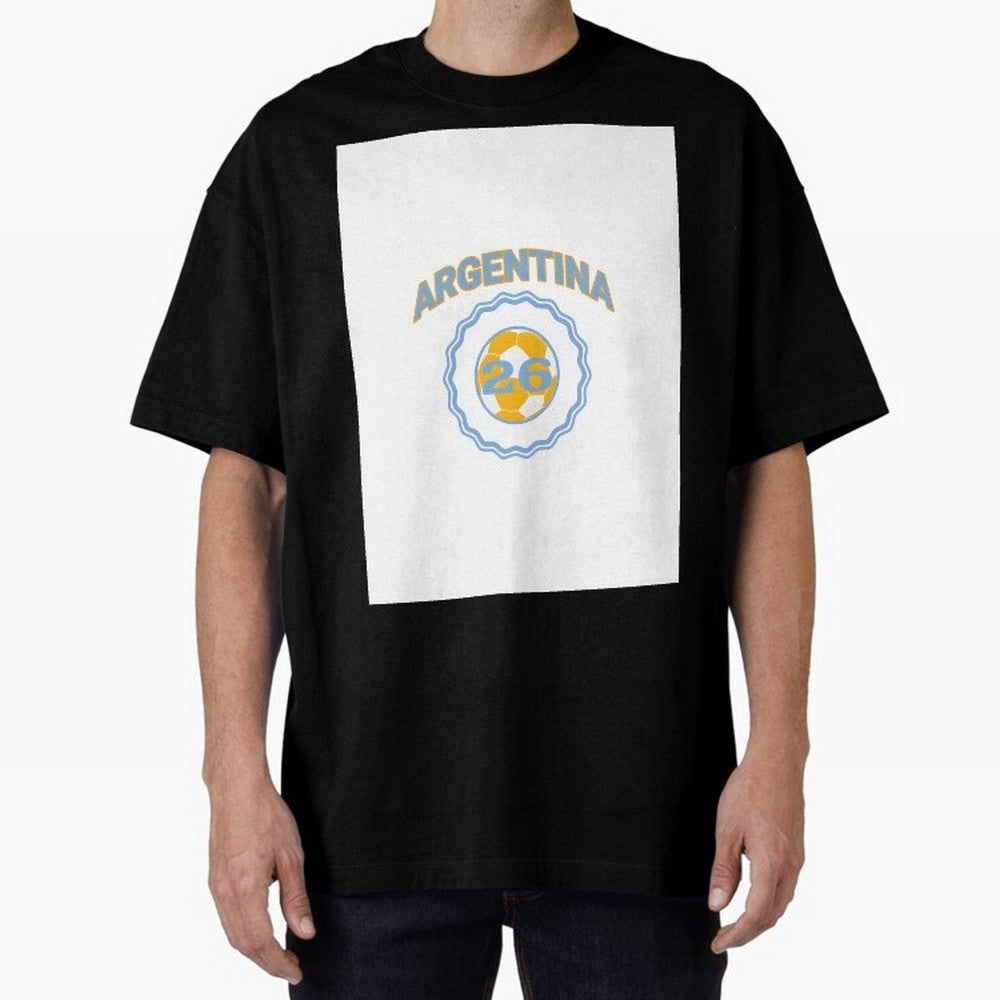 Argentina 2026 world cup soccer badge Graphic T-Shirt Show Match Day Excitement for the FIFA World Cup 2026 Group Stage Journey through Messi, Neymar and Mbappe Highlights, Brazil, Portugal and Argentina Pride, Game Day Rituals, Football Legends,