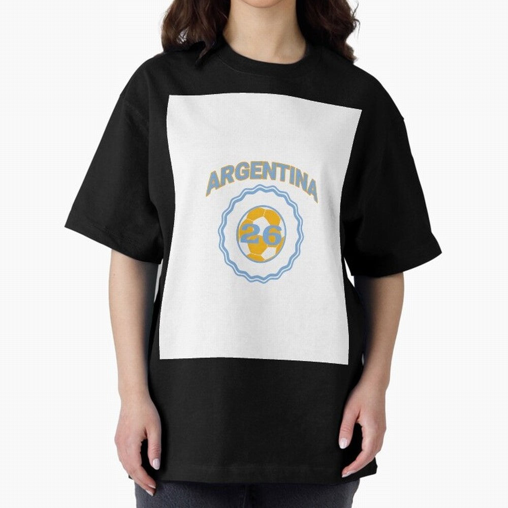 Argentina 2026 world cup soccer badge Graphic T-Shirt Show Match Day Excitement for the FIFA World Cup 2026 Group Stage Journey through Messi, Neymar and Mbappe Highlights, Brazil, Portugal and Argentina Pride, Game Day Rituals, Football Legends,