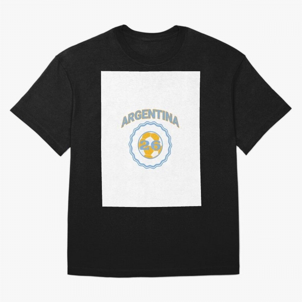 Argentina 2026 world cup soccer badge Graphic T-Shirt Show Match Day Excitement for the FIFA World Cup 2026 Group Stage Journey through Messi, Neymar and Mbappe Highlights, Brazil, Portugal and Argentina Pride, Game Day Rituals, Football Legends,