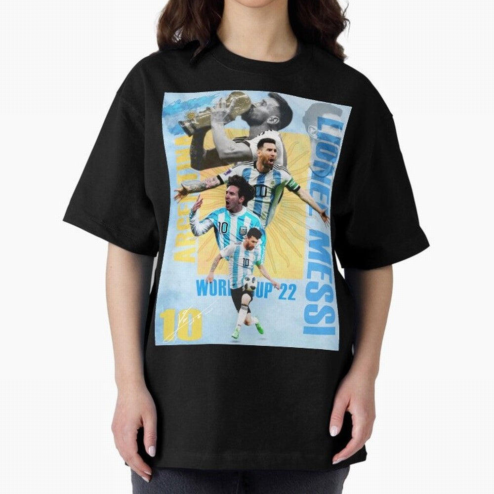 Lionel Messi Argentina World Cup Victory Poster - 2022 Soccer Champion Wall Art Premium T-Shirt Represent Match Day Hype around FIFA World Cup 2026 USA Canada Mexico, Messi and Cristiano Ronaldo, France, Tournament Hype, Historic Matchups, Family