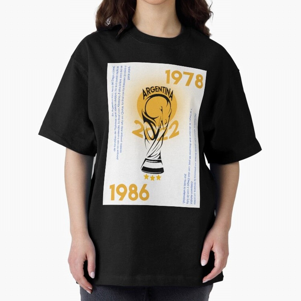 WORLD CHAMPIONS ARGENTINA Premium T-Shirt Cheer for Global Football Passion for FIFA World Cup 2026, Centered on Neymar, Haaland and Cristiano Ronaldo, Argentina and Brazil, Match Day Excitement, Supporter Culture, Golden Goals and Global Football