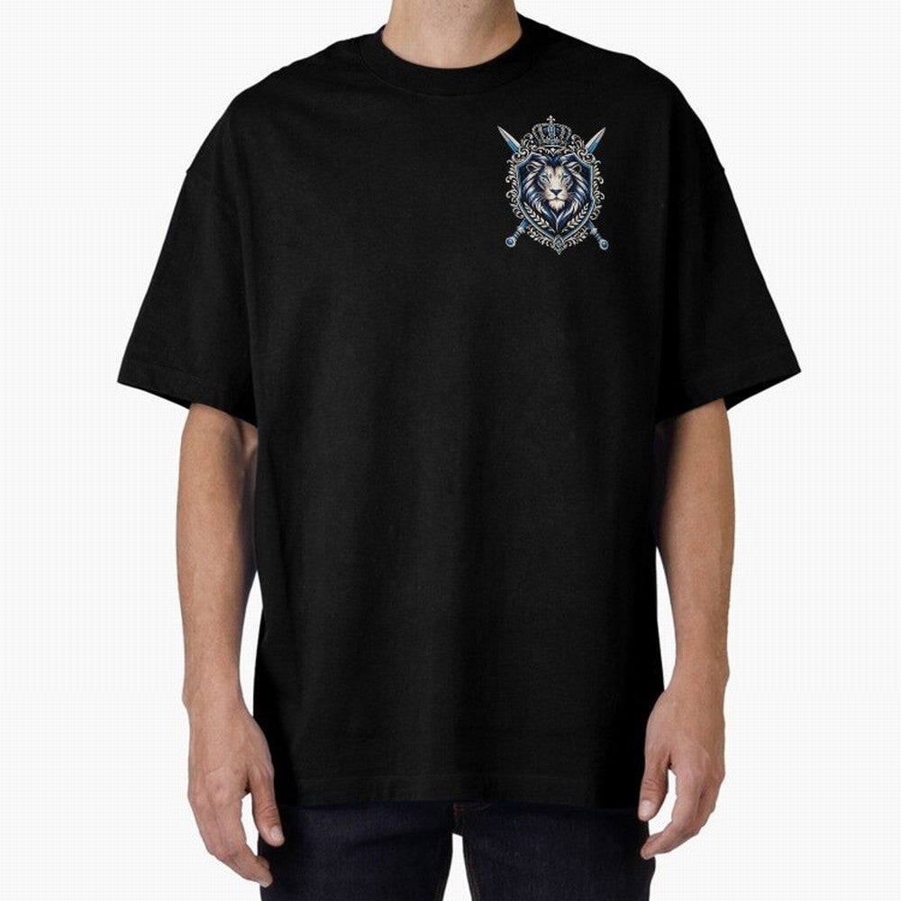 Majestic Lion Crest Emblem Premium T-Shirt Support Iconic Players in FIFA World Cup 2026 for Fans of Messi, Neymar and Mbappe and Argentina, France and Brazil, Bringing Classic Soccer Heritage, Championship Pressure, Fan Loyalty and International