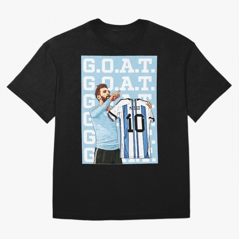 Lionel Messi Goat Premium T-Shirt Bring Supporter Culture to the FIFA World Cup 2026 Journey through Neymar Highlights, France and Portugal Pride, Football Festival Excitement, Trophy Ambitions, Country Rivalries and Star Player Buzz; Great for