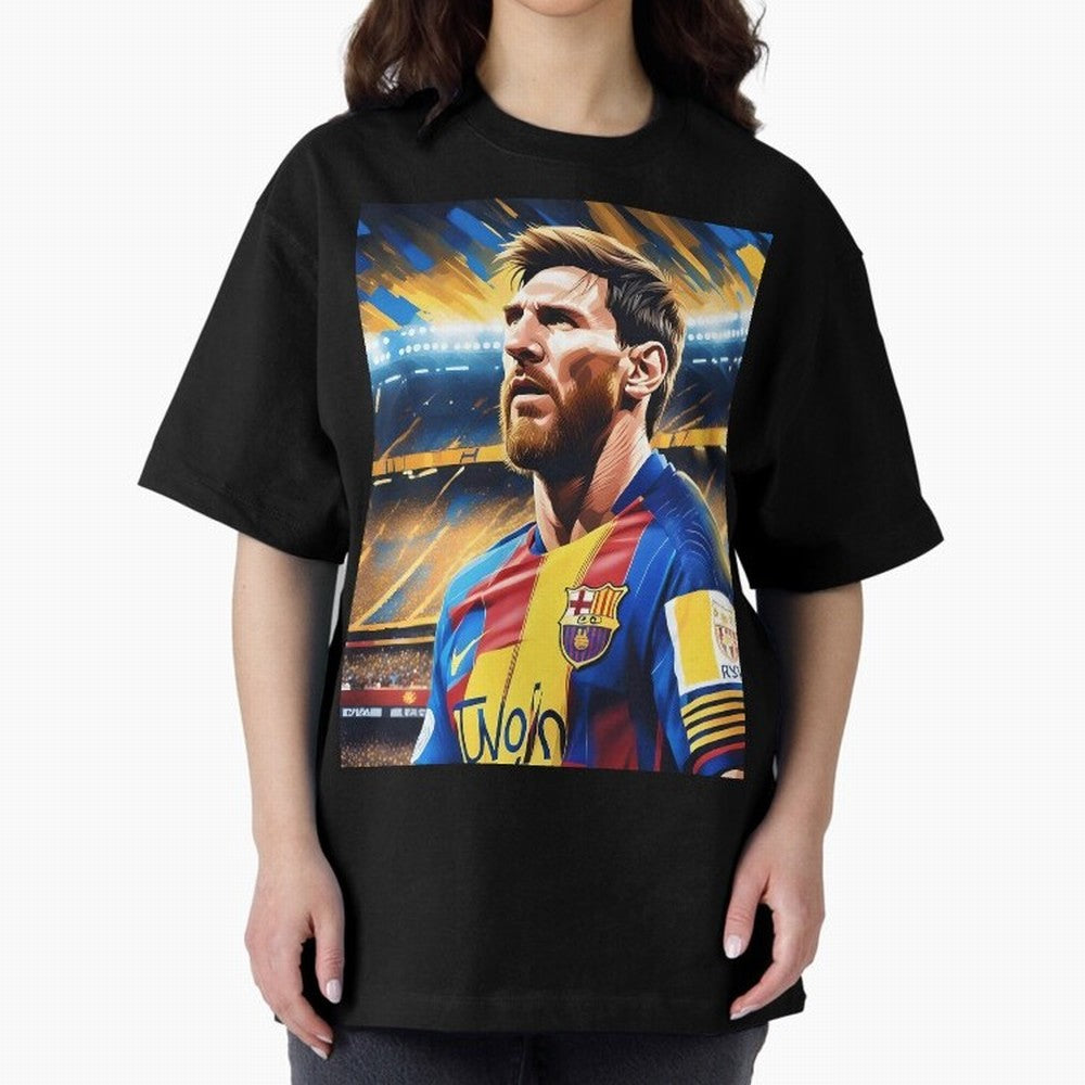 Lionel Messi Graphic T-Shirt Represent Football Lovers during Global Football Passion for FIFA World Cup 2026 USA Canada Mexico, Centered on CR7 and Messi, Spain, Championship Spirit, Famous Goals, Roaring Crowds and International Football Unity;