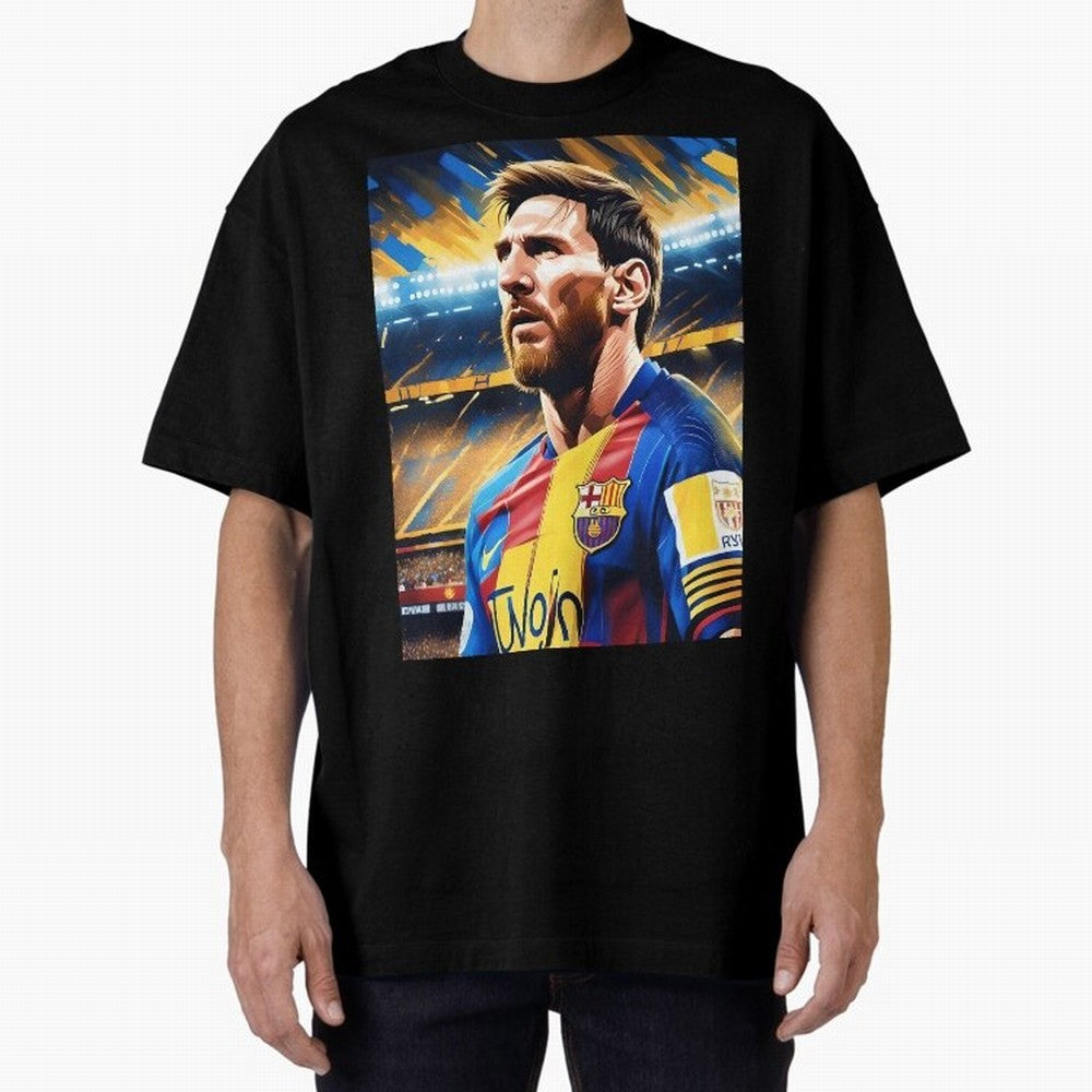 Lionel Messi Graphic T-Shirt Represent Football Lovers during Global Football Passion for FIFA World Cup 2026 USA Canada Mexico, Centered on CR7 and Messi, Spain, Championship Spirit, Famous Goals, Roaring Crowds and International Football Unity;
