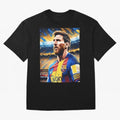 Lionel Messi Graphic T-Shirt Represent Football Lovers during Global Football Passion for FIFA World Cup 2026 USA Canada Mexico, Centered on CR7 and Messi, Spain, Championship Spirit, Famous Goals, Roaring Crowds and International Football Unity;