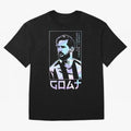 Lionel Messi Holographic Style Portrait art illustration Premium T-Shirt Support the Legends of the FIFA World Cup 2026 USA Canada Mexico Journey through Neymar Highlights, Spain Pride, Vintage Soccer Flavor, Modern Football Stars, National Flags