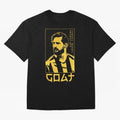 Lionel Messi Golden Style Portrait art illustration Premium T-Shirt Feel International Energy from Global Football Passion for FIFA World Cup 2026 Group Stage, Highlighting Messi, Neymar and Mbappe, Brazil, Champion Mindset, Group Stage Buzz,