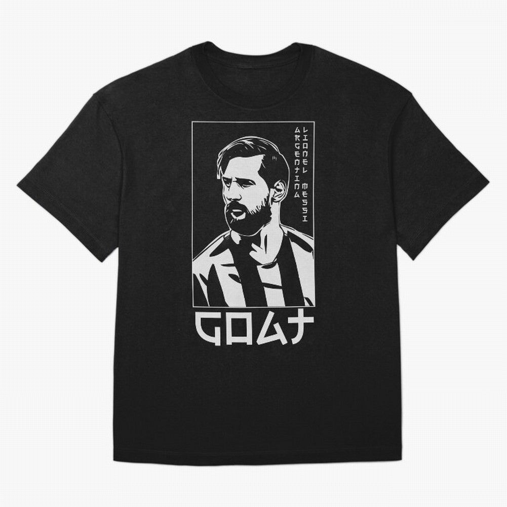 Lionel Messi Japanese Style Portrait art illustration Premium T-Shirt Celebrate Match Day Hype around FIFA World Cup 2026 Group Stage, Messi, CR7 and Mbappe, Spain and Netherlands, Global Supporter Spirit, Legendary Goals, National Colors and
