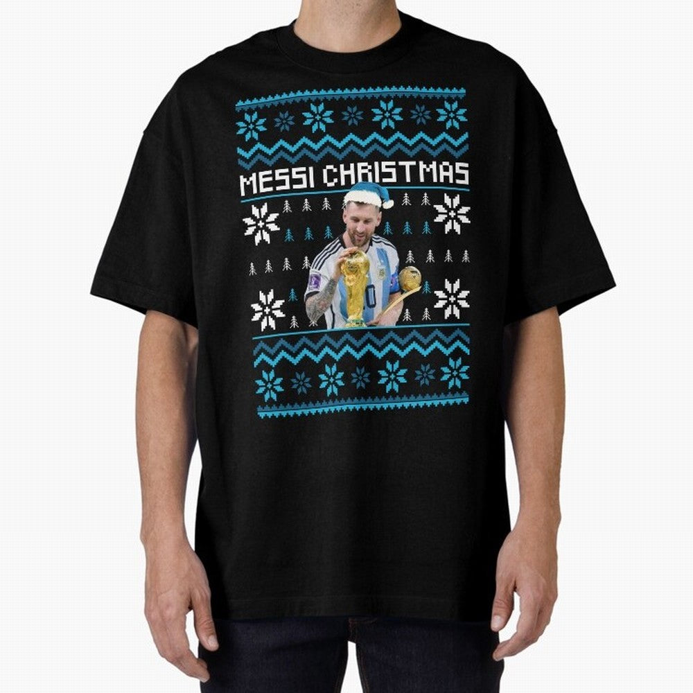 Leo Messi Christmas Ugly Sweater Design Classic T-Shirt Relive Legendary Nights from FIFA World Cup 2026 for Fans of Messi, Neymar and Mbappe and Netherlands, Bringing Sports Nostalgia, International Competition, Famous Players and Unforgettable