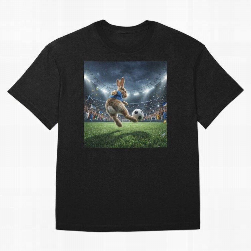 Rabbit Is Veritable Messi on the Soccer Pitch Oversized T-Shirt Discover FIFA World Cup 2026 USA Canada Mexico Spirit, Centered on France and Portugal, Messi and Cristiano Ronaldo, Global Supporter Spirit, Legendary Goals, National Colors and