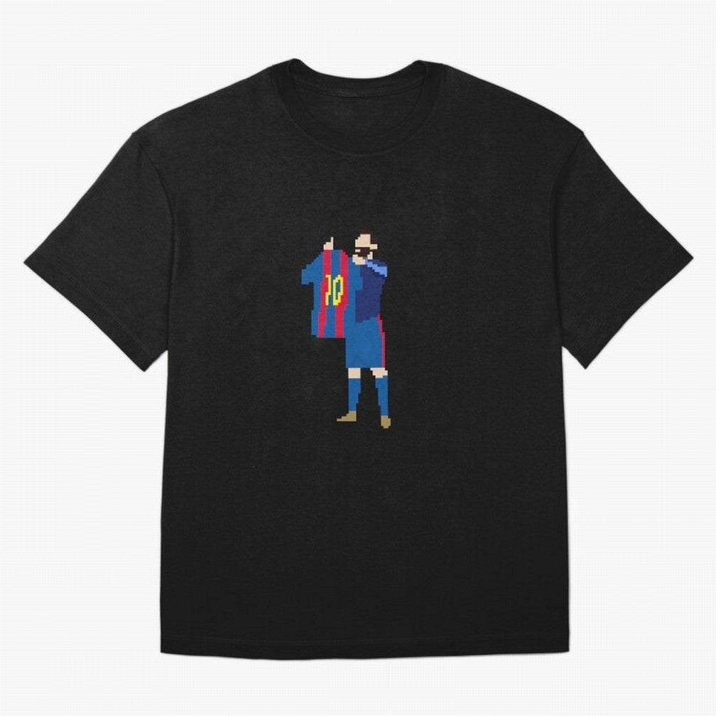Messi Iconic Celebration Pixel Classic T-Shirt Spotlight FIFA World Cup 2026 Group Stage Highlighting Haaland and Mbappe, France Energy, Game Day Rituals, Football Legends, Country Pride and the Road to the Final; Great for Supporters Who Love