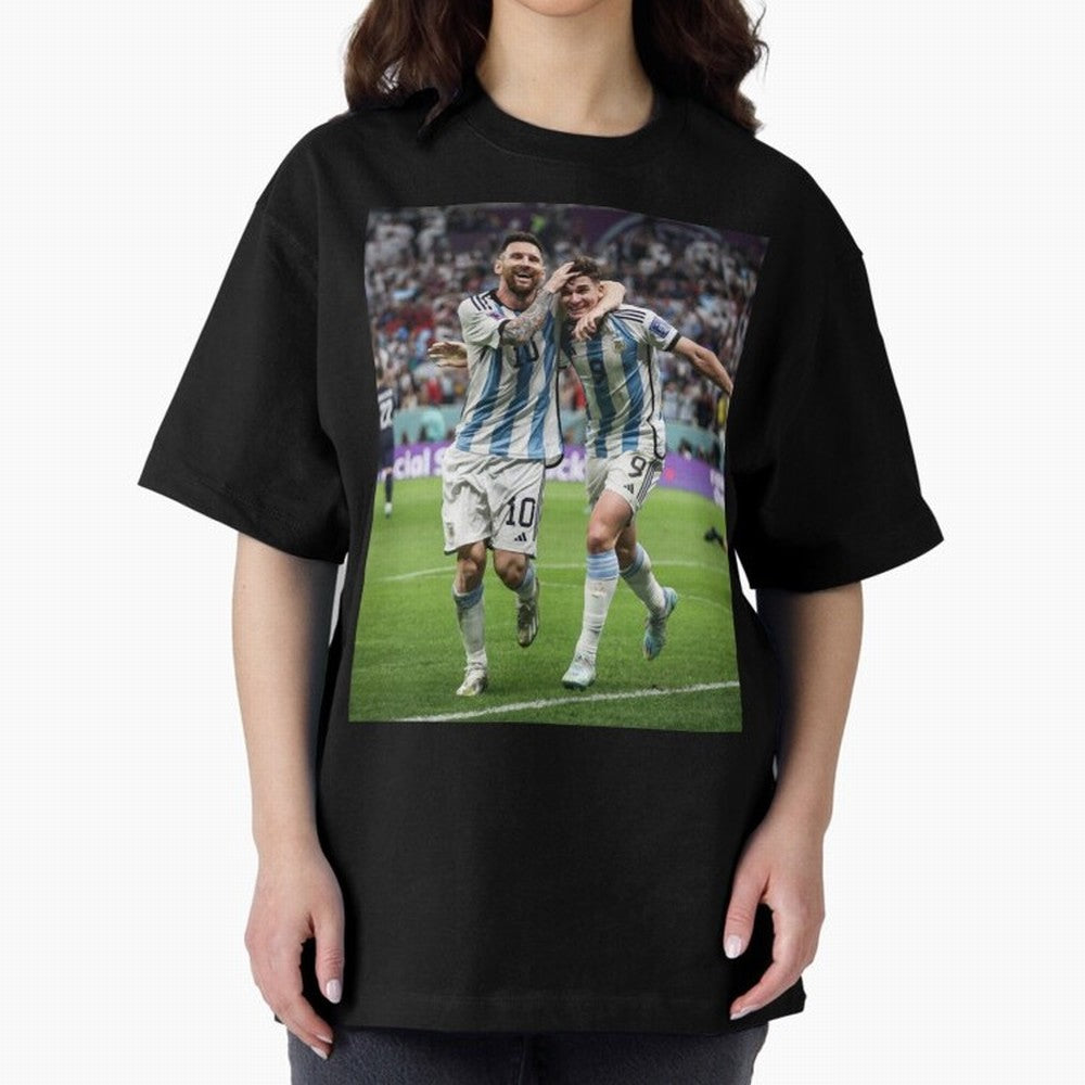 Messi x Alvarez Semifinal Classic T-Shirt Remember Match Day Hype around FIFA World Cup 2026, CR7, Spain, Football Festival Excitement, Trophy Ambitions, Country Rivalries and Star Player Buzz; Perfect for Fans, Collectors, Family Gatherings, Watch
