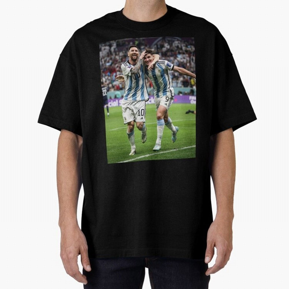 Messi x Alvarez Semifinal Classic T-Shirt Remember Match Day Hype around FIFA World Cup 2026, CR7, Spain, Football Festival Excitement, Trophy Ambitions, Country Rivalries and Star Player Buzz; Perfect for Fans, Collectors, Family Gatherings, Watch