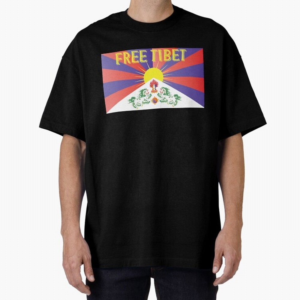 Free Tibet Movement Oversized T-Shirt Step into Global Football Passion for FIFA World Cup 2026 USA Canada Mexico, Made for Mbappe and Neymar, Spain and Netherlands, Supporter Pride, Iconic Celebrations, Legendary Names and Global Match Day Energy;