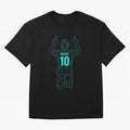 Messi Iconic Celebration Oversized T-Shirt Treasure FIFA World Cup 2026 Group Stage for Fans of Cristiano Ronaldo and Portugal, Spain and Germany, Bringing Sports Nostalgia, International Competition, Famous Players and Unforgettable Victories;