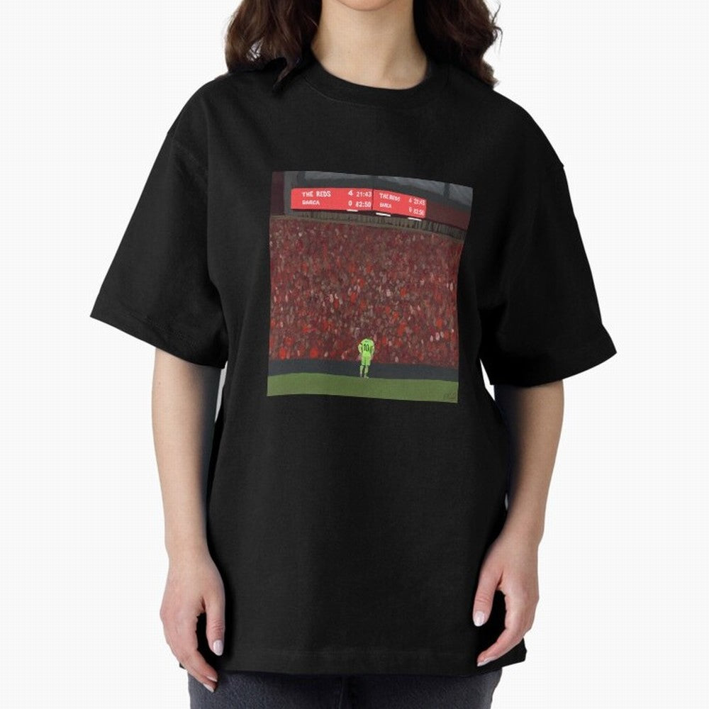 Liverpool 4-0 Barcelona painting Classic T-Shirt Honor the Beautiful Game during Match Day Hype around FIFA World Cup 2026, Mbappe, England, Classic Soccer Heritage, Championship Pressure, Fan Loyalty and International Pride; Ideal for Fans Who
