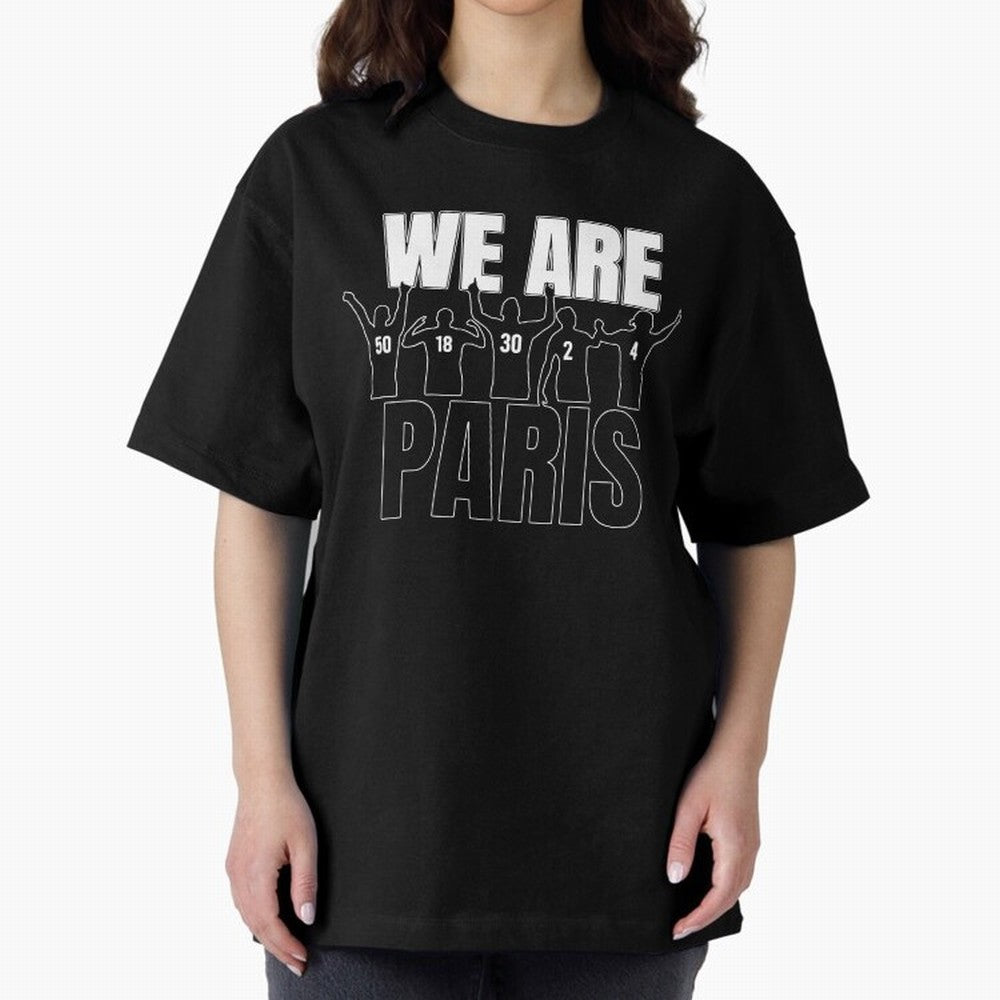 We are Paris Oversized T-Shirt Celebrate the Biggest Stage of FIFA World Cup 2026 USA Canada Mexico Made for Haaland, Argentina Energy, Goal Celebration Energy, Supporter Heritage, Football Icons and Worldwide Tournament Joy; Ideal for Football