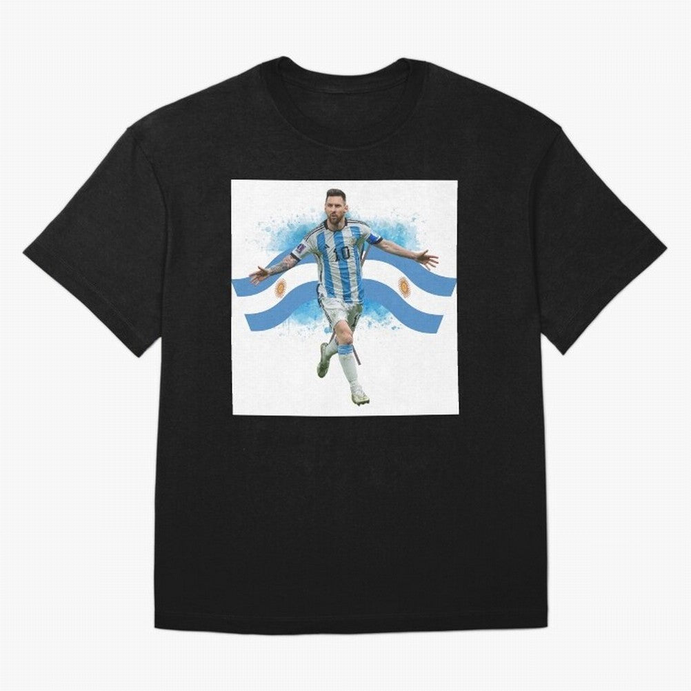 Messi - Argentina Classic T-Shirt Celebrate the Road through FIFA World Cup 2026 with Haaland and Mbappe, Argentina, France and Brazil Energy, Vintage Soccer Flavor, Modern Football Stars, National Flags and Final Night Emotion; Perfect for