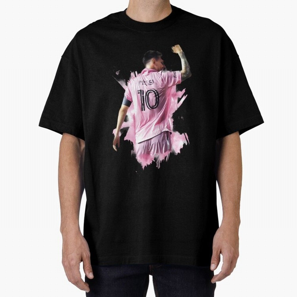 Messi Inter Miami Celebration Art ¨C Football Legend in Pink Jersey Classic T-Shirt Celebrate Fan Culture around the FIFA World Cup 2026 Group Stage Journey through Mbappe Highlights, England Pride, Football Festival Excitement, Trophy Ambitions,