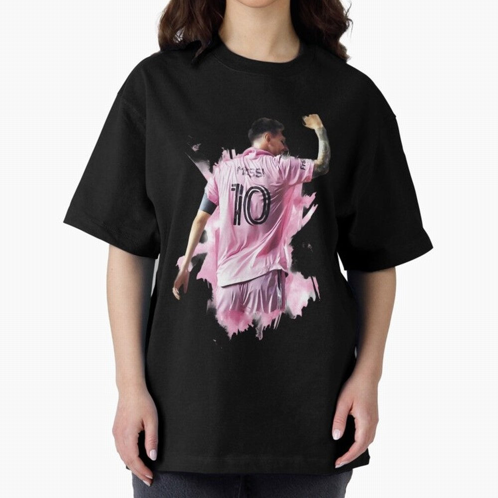 Messi Inter Miami Celebration Art ¨C Football Legend in Pink Jersey Classic T-Shirt Celebrate Fan Culture around the FIFA World Cup 2026 Group Stage Journey through Mbappe Highlights, England Pride, Football Festival Excitement, Trophy Ambitions,