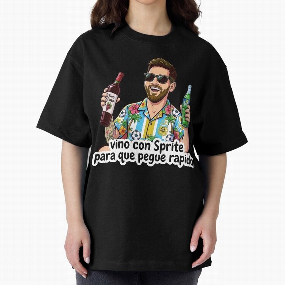 Messi came with a sprite so he could hit fast. Classic T-Shirt Support the Legends of Global Football Passion for FIFA World Cup 2026, with Neymar, Haaland and Cristiano Ronaldo, Portugal, Spain and Germany, Football Festival Excitement, Trophy