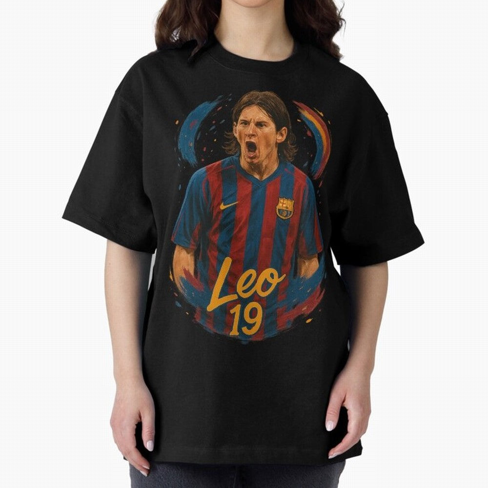 Young Messi Barcelona Art ¨C Rising Legend in Number 19 Tribute	 Classic T-Shirt Feel the Trophy Chase of Global Football Passion for FIFA World Cup 2026 USA Canada Mexico, Inspired by Neymar, Brazil, Tournament Hype, Historic Matchups, Family