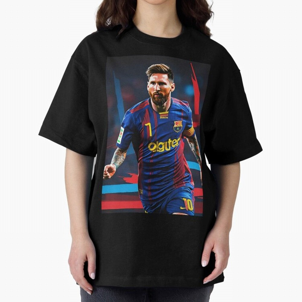 Messi.fcb Oversized T-Shirt Bring Champion Energy into FIFA World Cup 2026 USA Canada Mexico Highlighting Messi, CR7 and Mbappe, Argentina and Brazil Energy, Fan Favorite Moments, National Team Passion, Big Match Drama and Soccer History; Great for