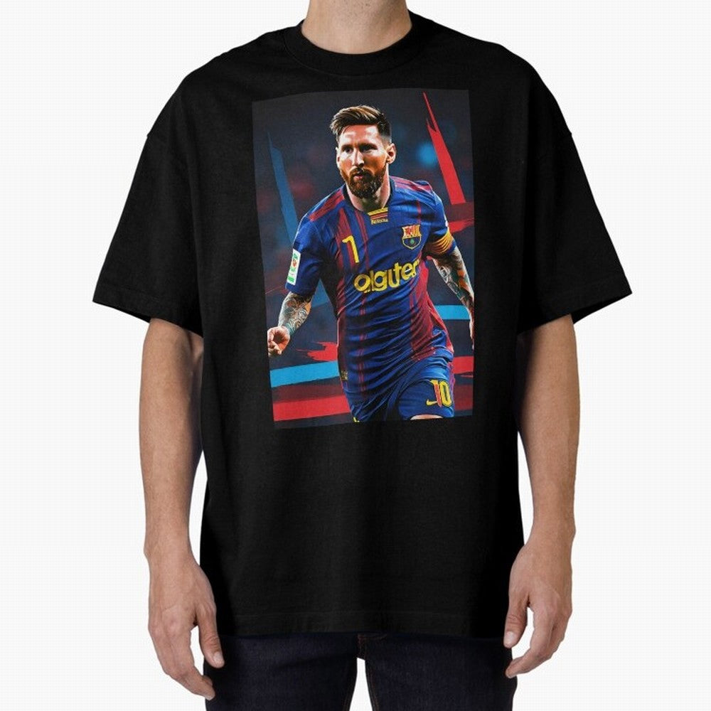 Messi.fcb Oversized T-Shirt Bring Champion Energy into FIFA World Cup 2026 USA Canada Mexico Highlighting Messi, CR7 and Mbappe, Argentina and Brazil Energy, Fan Favorite Moments, National Team Passion, Big Match Drama and Soccer History; Great for