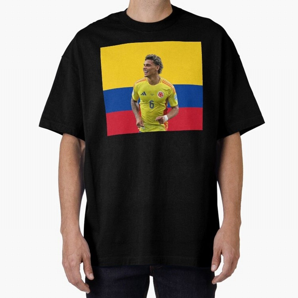 Richard Rios Colombian Flag Oversized T-Shirt Discover Match Day Hype around FIFA World Cup 2026 USA Canada Mexico, Messi, Neymar and Mbappe, Netherlands, Vintage Soccer Flavor, Modern Football Stars, National Flags and Final Night Emotion; Great