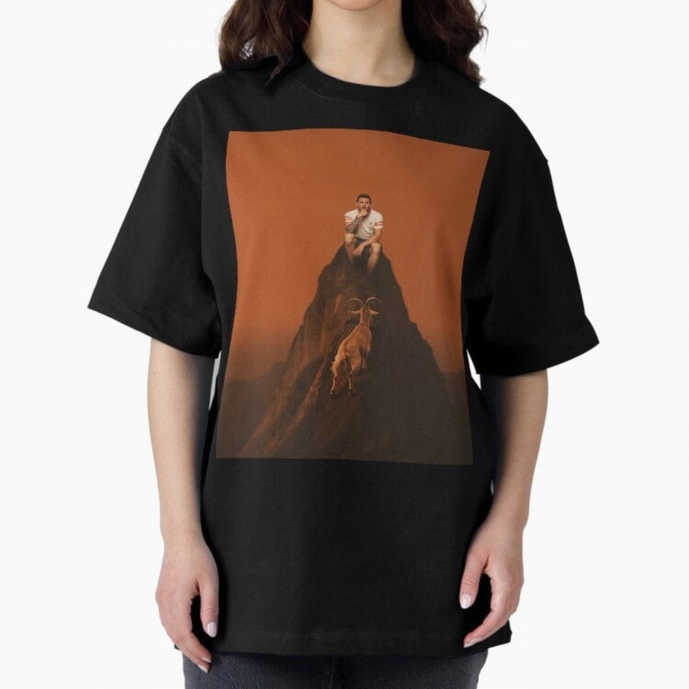 Goat messi football sunset Oversized T-Shirt Upgrade Global Football Passion for FIFA World Cup 2026, Inspired by Haaland and Mbappe, Spain and Netherlands, Match Day Excitement, Supporter Culture, Golden Goals and Global Football Passion; Ideal