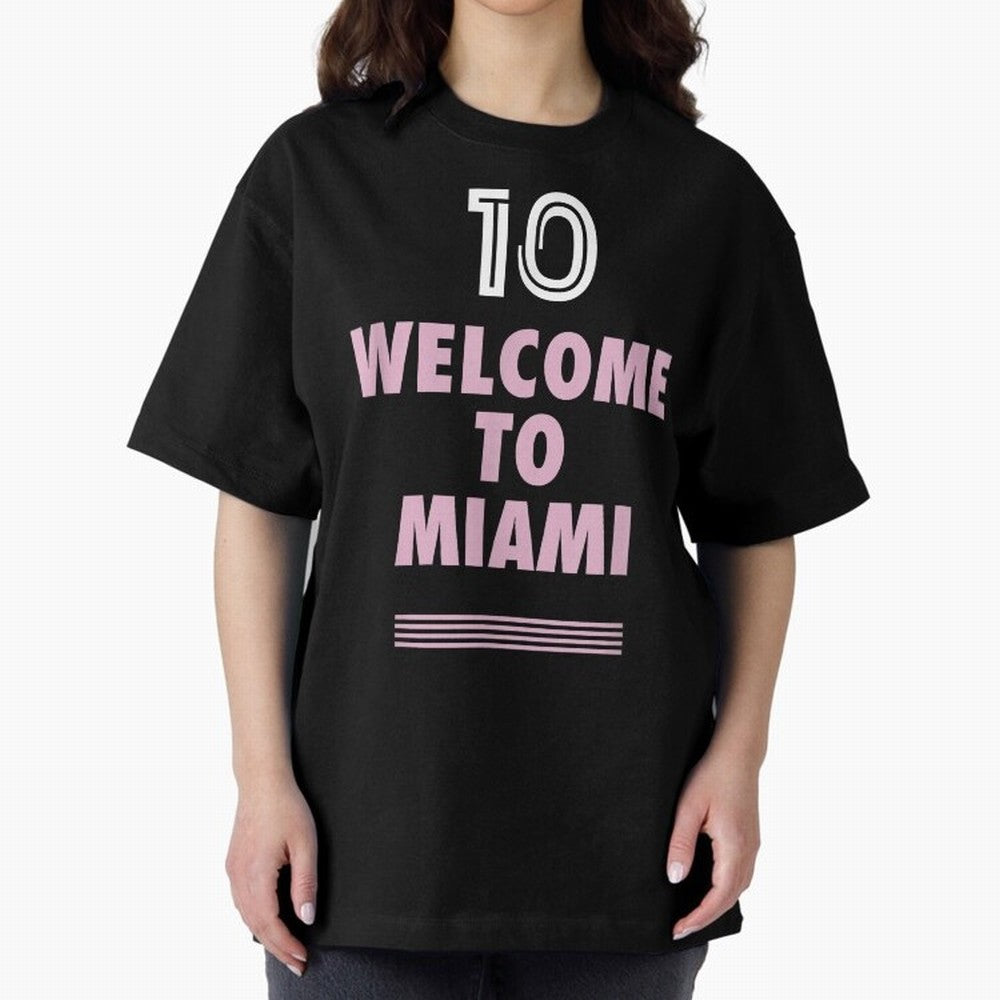 Welcome to Miami 10 - GOAT Classic T-Shirt Bring Retro Soccer Energy to Global Football Passion for FIFA World Cup 2026 USA Canada Mexico, Centered on CR7, Brazil, Championship Spirit, Famous Goals, Roaring Crowds and International Football Unity;