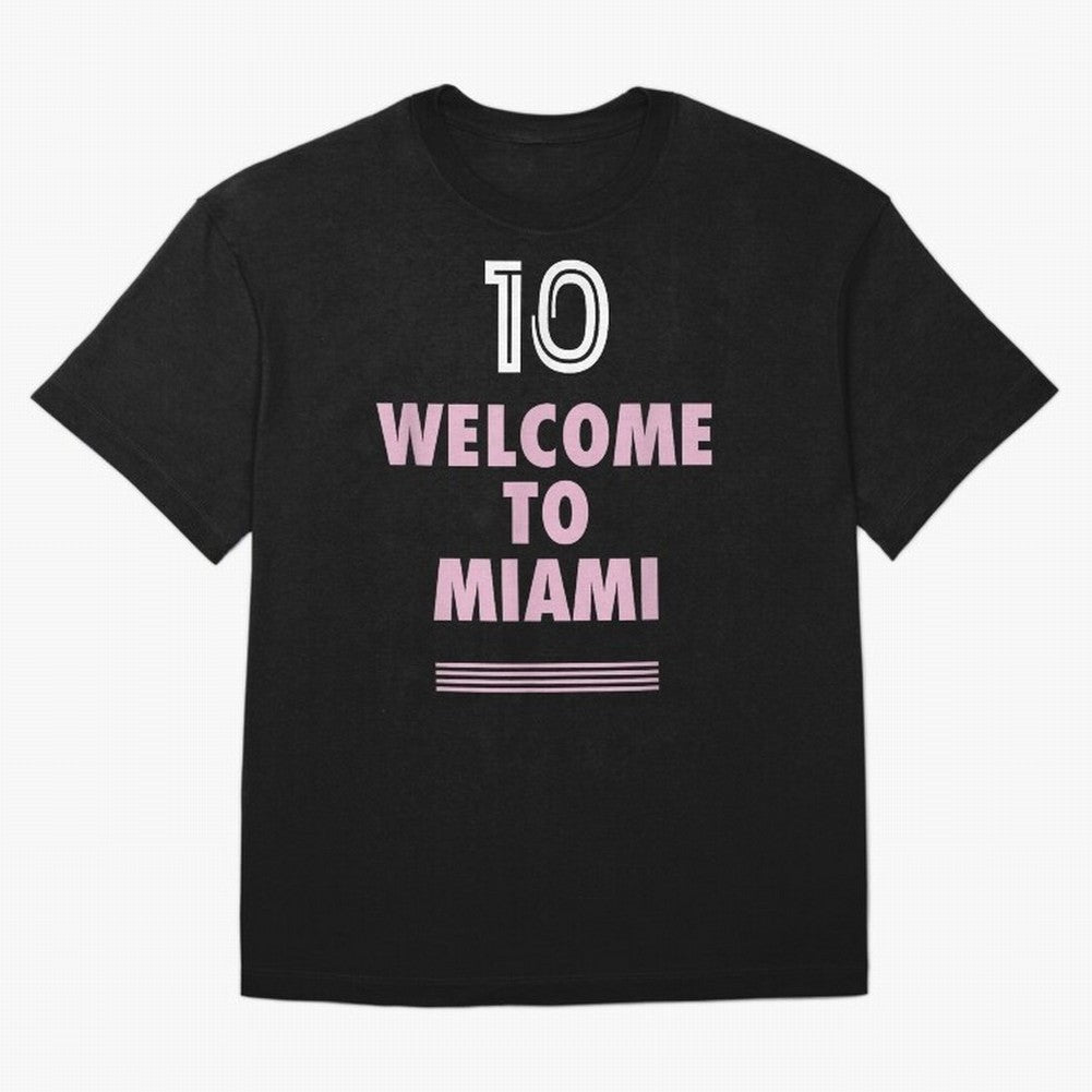 Welcome to Miami 10 - GOAT Classic T-Shirt Bring Retro Soccer Energy to Global Football Passion for FIFA World Cup 2026 USA Canada Mexico, Centered on CR7, Brazil, Championship Spirit, Famous Goals, Roaring Crowds and International Football Unity;