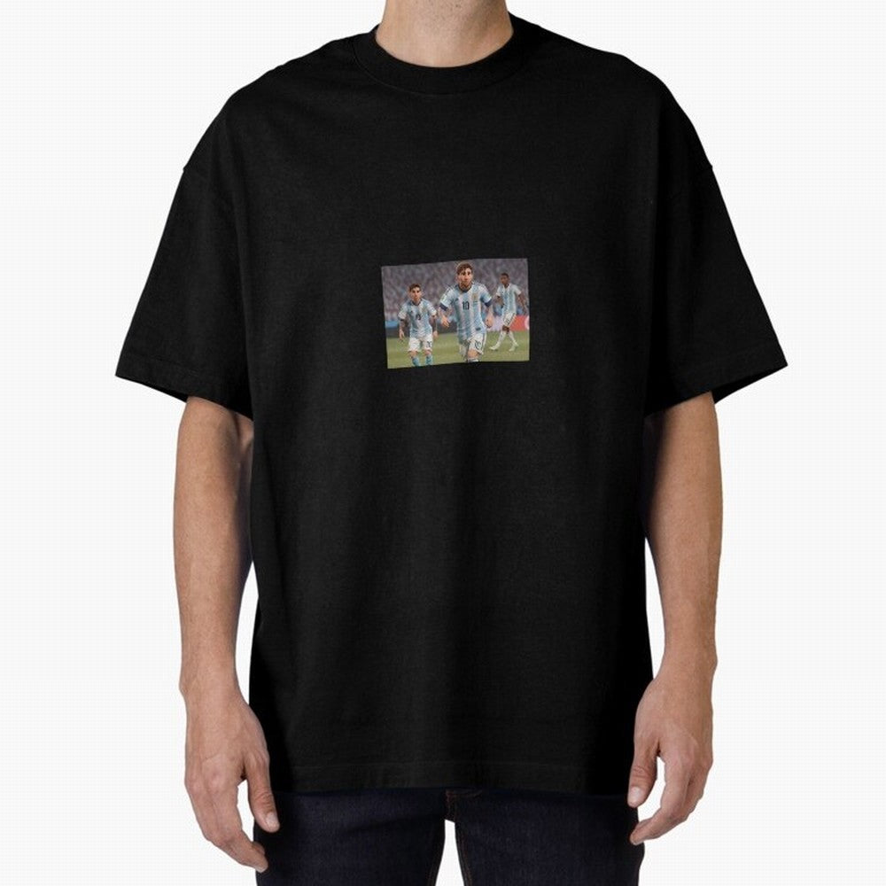 Messi Oversized T-Shirt Share the Excitement of FIFA World Cup 2026 Spirit, Built around Germany, Cristiano Ronaldo, Haaland and CR7, Stadium Chants, National Pride, Trophy Dreams and Unforgettable Football Memories; Ideal for Football Dads,