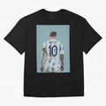 Portrait painting of Lionel Messi of Inter Miami and Argentina Classic T-Shirt Show Championship Spirit for FIFA World Cup 2026 USA Canada Mexico Inspired by Messi, Argentina Energy, Match Day Excitement, Supporter Culture, Golden Goals and Global