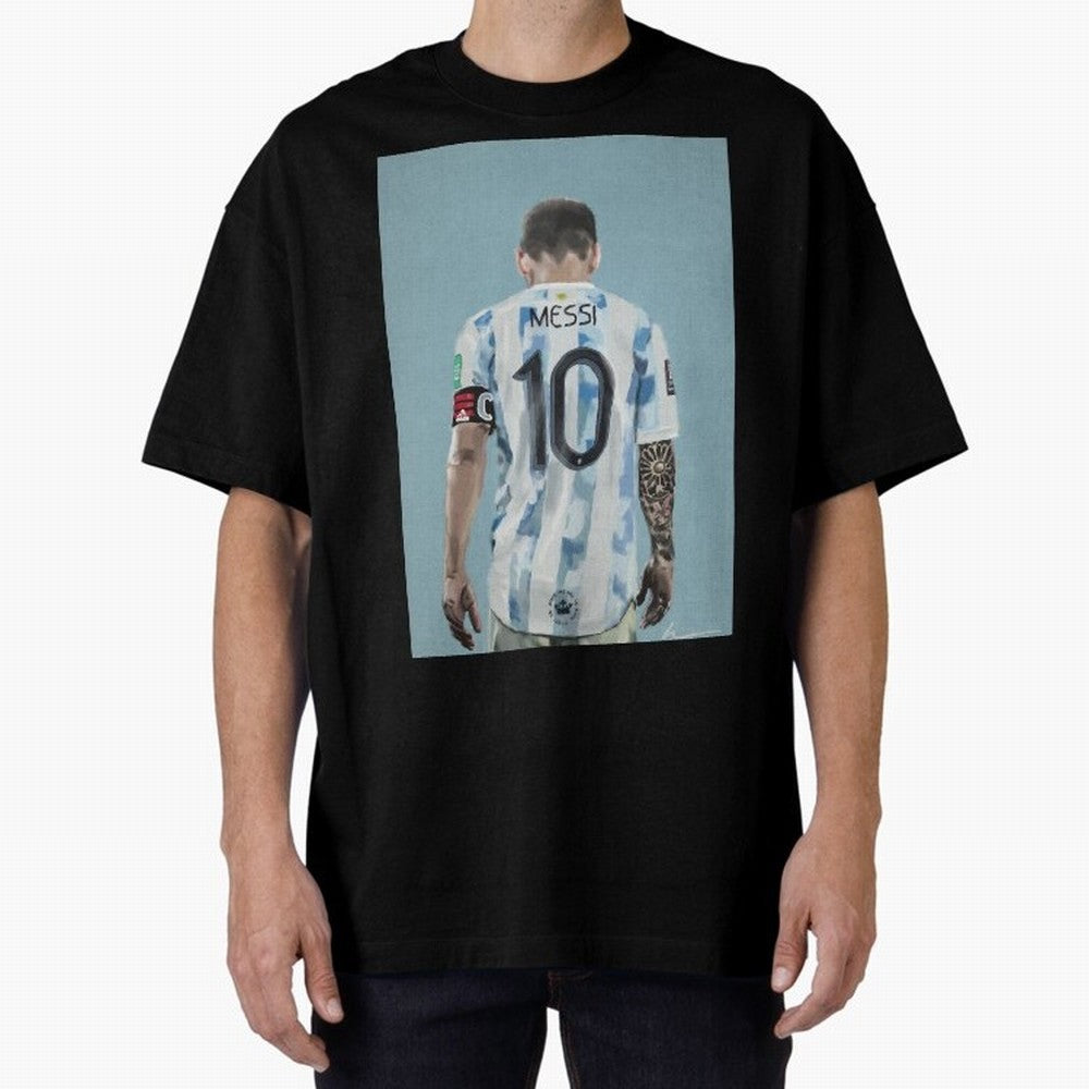 Portrait painting of Lionel Messi of Inter Miami and Argentina Classic T-Shirt Show Championship Spirit for FIFA World Cup 2026 USA Canada Mexico Inspired by Messi, Argentina Energy, Match Day Excitement, Supporter Culture, Golden Goals and Global