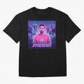 Inter Miami? Football Legend Messi Cyberpunk Retro Futurist Design (Version 2) Classic T-Shirt Honor the Beautiful Game during FIFA World Cup 2026 Group Stage Spirit, Celebrating Spain, CR7, Goal Celebration Energy, Supporter Heritage, Football